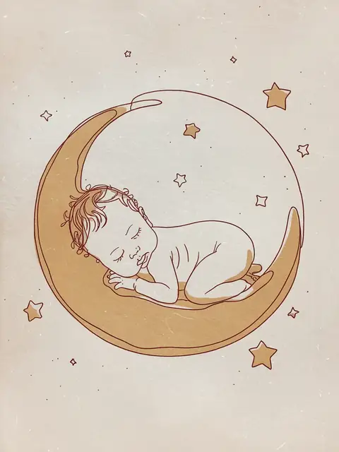 Line Moon Baby