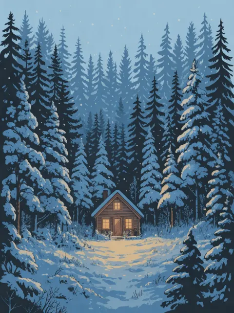 Snowbound Cabin